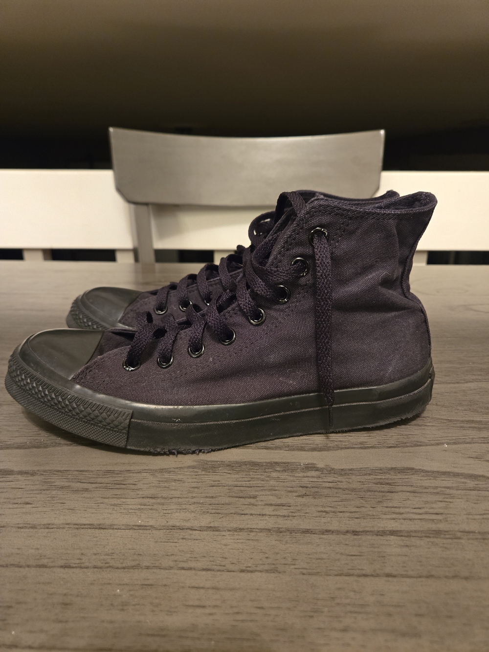 Unisex CONVERSE Chuck Taylor ALL STAR HIGH TOP MONOCHROME BLACK Wms 10 Mens 8